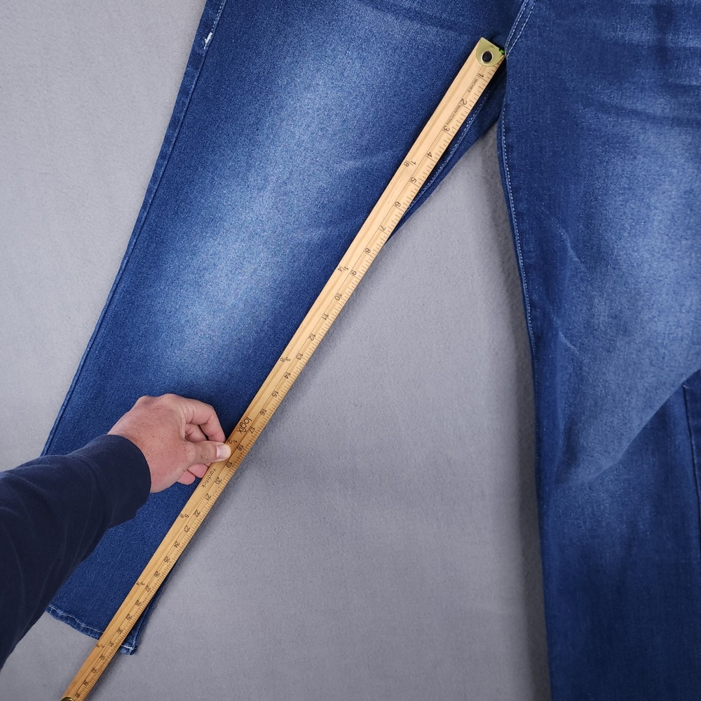 True Religion Ricky Straight Jeans Mens 32x34 Blue Flap Pocket‎ Y2K NEW - Picture 14 of 16